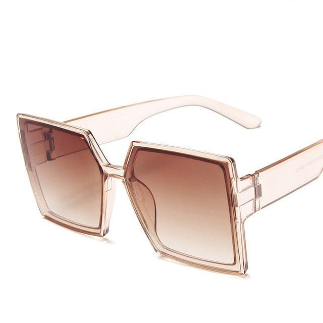 Oversized Retro Block Sunglasses