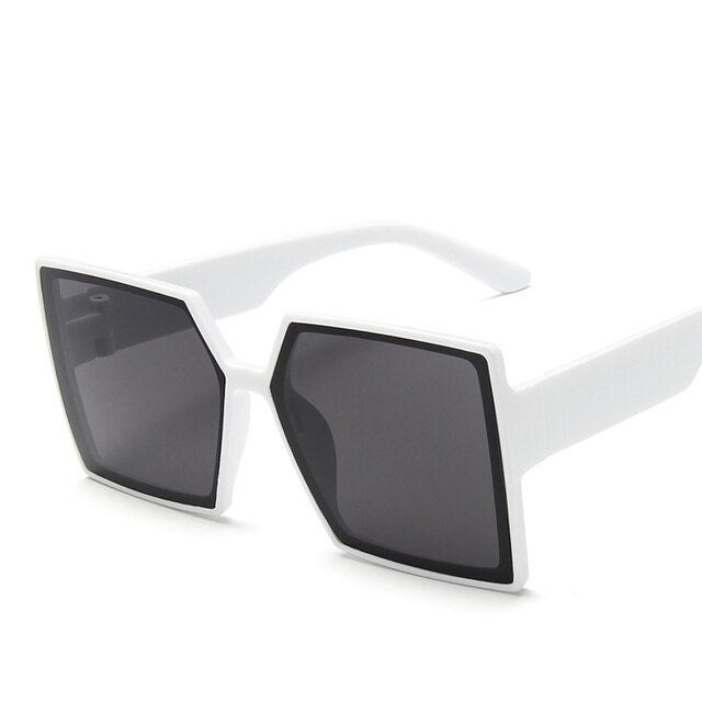 Oversized Retro Block Sunglasses