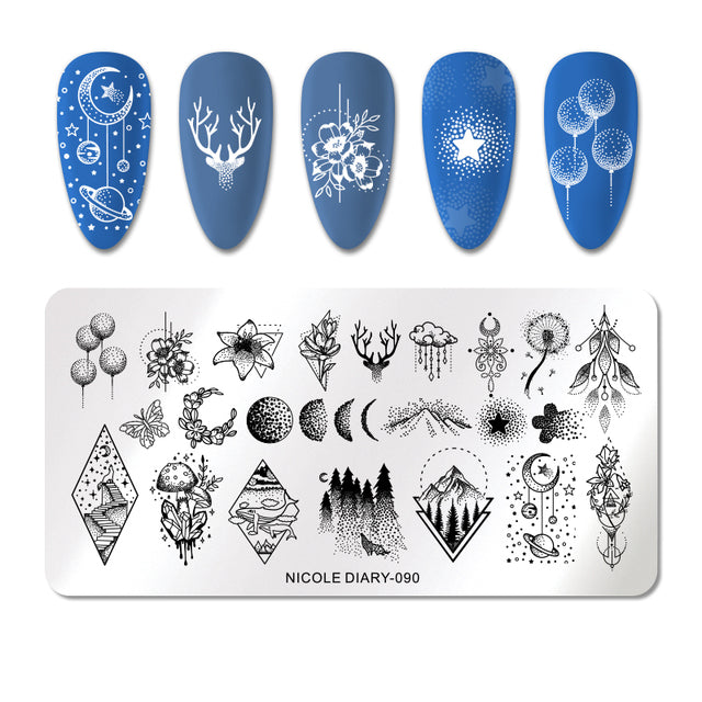 Nail Art Stamping Plates -Stainless Steel