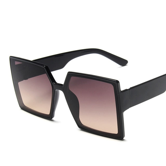 Oversized Retro Block Sunglasses