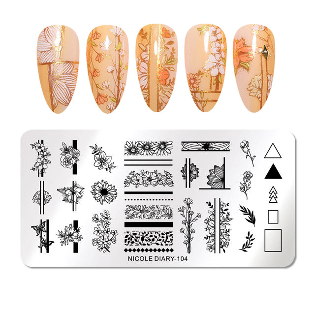 Nail Art Stamping Plates -Stainless Steel