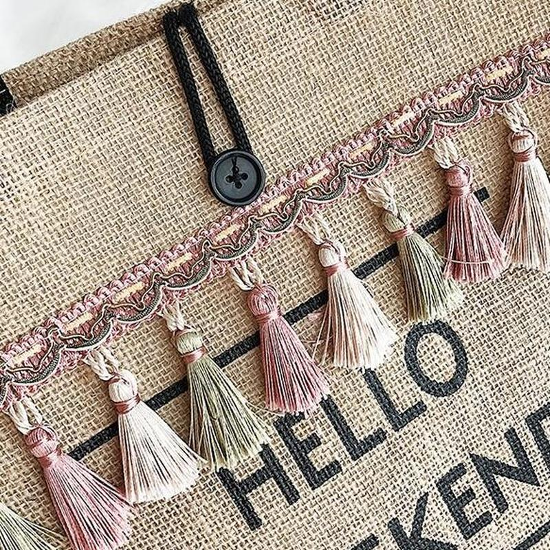 Hello Weekend Linen Bag