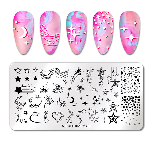 Nail Art Stamping Plates -Stainless Steel