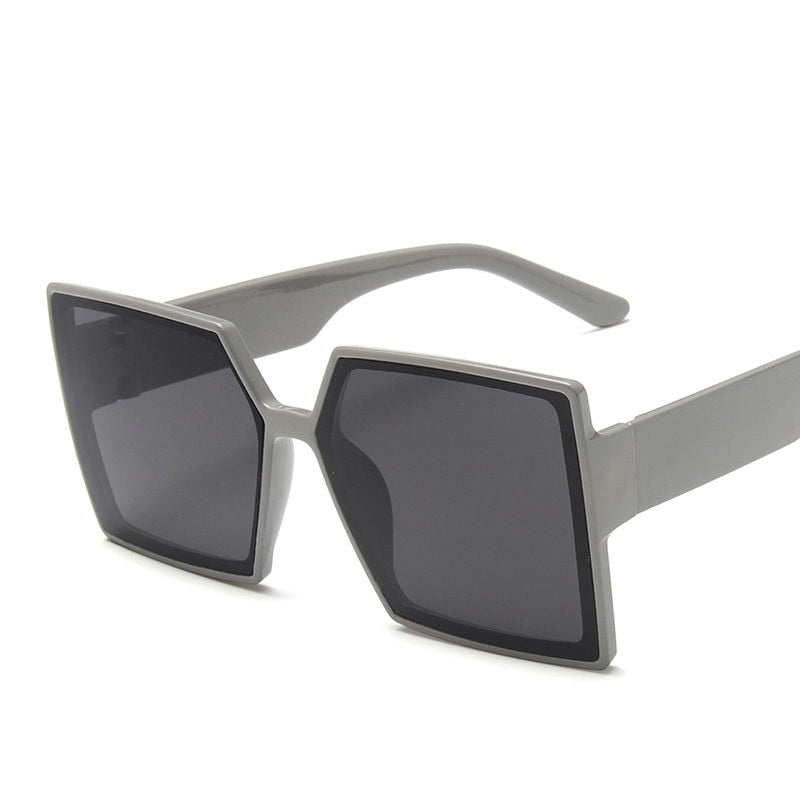 Oversized Retro Block Sunglasses