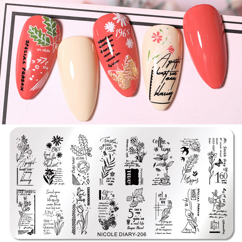 Nail Art Stamping Plates -Stainless Steel