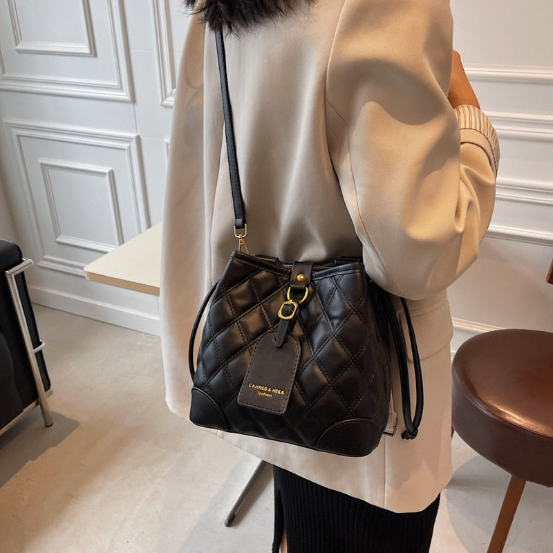 Quilted Padded Bucket Bag