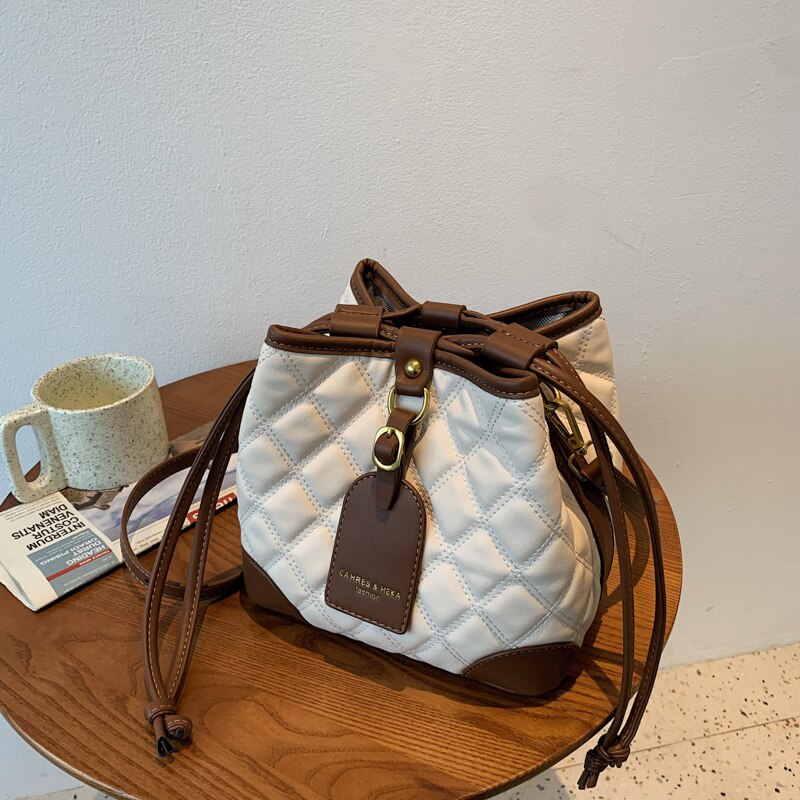 Quilted Padded Bucket Bag