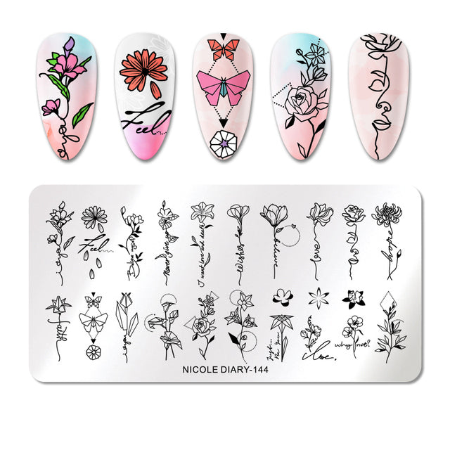 Nail Art Stamping Plates -Stainless Steel